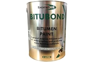 5LTR Bitubond Black Bitumen Paint - roof repair waterproofing all weather paint Coating by Bitubond
