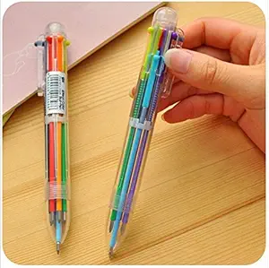 Worison 8 IN 1 Pack 0.5mm Multicolor Ballpoint Pen 8-Color Retractable Ballpoint Pens Set of 2 Piece