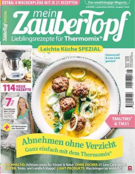 Mein Zaubertopf Leichte Kuche Spezial 2020 Genuss Low Carb Gemixt Fur Thermomix Tm5 Tm31 Tm6 Redaktion Amazon De Bucher 