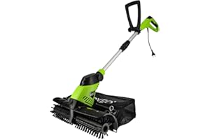 OXEO Brosse motorisée nettoyage gazon synthétique - 300W - largeur de travail 44cm - Balai pour Gazon Artificiel - Sac collecteur 10L