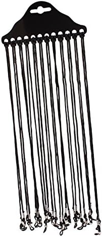 Generic Black Safety Eyewear Eyeglass Cord Neck Strap Glasses Holder Pack Of 12
