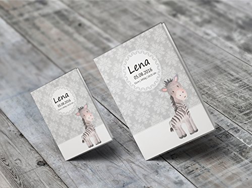 U-Heft Hülle SET Black & White Pinguin Zebra Panda Untersuchungsheft Hülle & Impfpasshülle personalisierbar mit Namen und Geburtsdatum - 9