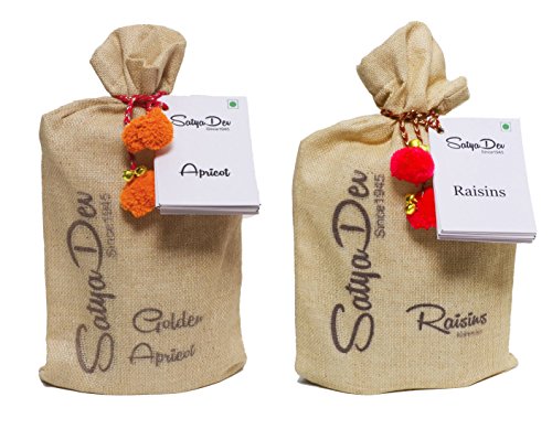 SatyaDev Apricots and Raisins-400 gms (Pack of 2 -200gms each) RS.370 (35.00% Off) - Amazon