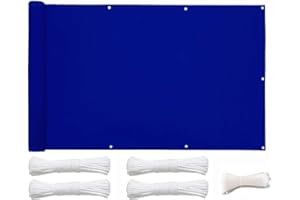 ZHhan Balcony Privacy Screen for Backyard Deck Patio Balcony Fence Porch Sun Shade PVC UV Protection Sun Wind 8 Days Delivered 15 Colors 352 Sizes 420D Royal blue