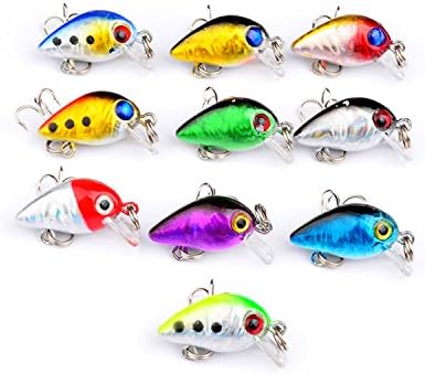 10pcs/lot Mini Crankbaits Fishing Lures Shallow Diving Topwater Lures 10 Colors Fishing Bait 2.6cm/1.6g Fishing Tackle 10# (MFB001)