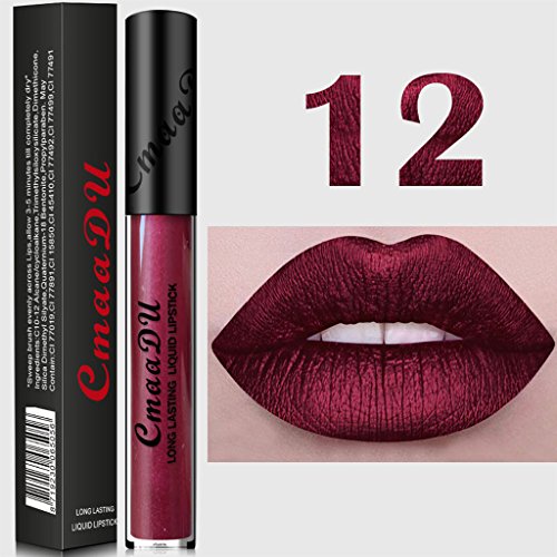 MagiDeal 15 Farben Flüssigkeit Matt Lipgloss Set Lang Anhaltende Kosmetik Make-up Glanz Lippenstift - 8