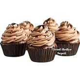 Trend Gift Basket Approximate 200 Pieces Medium Size Brown Muffin Cake Mold, Browine Mold 50x30 Mm, Cupcake Paper