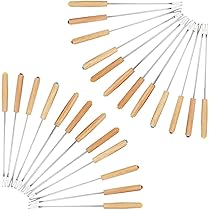 Forchette Da Fonduta In Acciaio Inox - Set 24 Pezzi, 24cm, Manico Colorato Resistente Al Calore - Foto 4