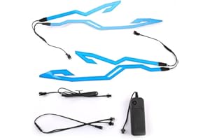 Striscia di Luce per Casco Da Moto, Asudaro Luce per Casco Da Moto con Etichetta di Segnalazione A LED Ricaricabile Kit di Decorazione per Casco Il Flessibile per La Guida Notturna per La Maggior