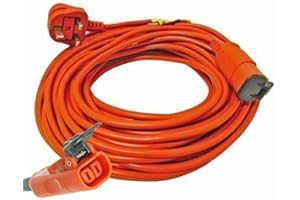 First4Spares WEBF4S144 25 Metre Extra Long Mains Power Lead Cable For Flymo Lawnmowers Hedge & Grass Trimmers - Orange