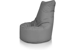 Ecopuf Seat S Pouf avec dossier haut, dimensions 65 x 75 cm, tissu polyester plein