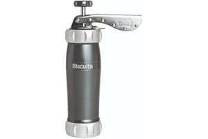 MARCATO Sparabiscotti, Macchina per Biscotti Biscuits Powder Grigio, Alluminio Anodizzato, Diverse Forme, 25x10x5 cm, Facile da Usare, Linea Premium.