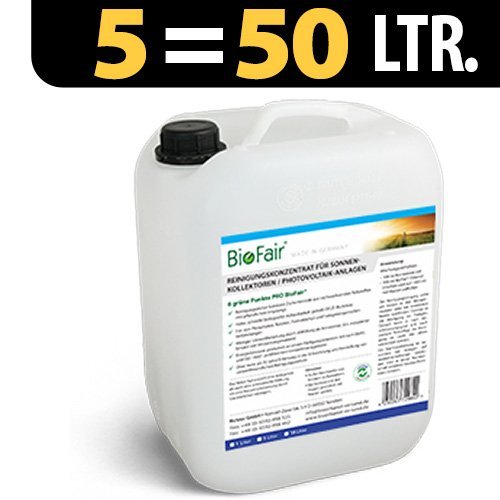Preisvergleich Produktbild BioFair® Reinigungskonzentrat für PHOTOVOLTAIKANLAGEN auf der Basis rein pflanzlicher Zuckertenside - 5 Liter - sehr ergiebig! 1:10 - Versandkostenfrei!