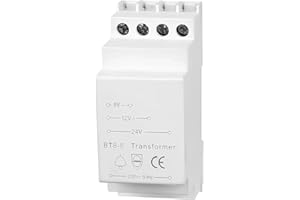 WIYETY Timbre de puerta Beltrafo: transformador 8/12/24V, potencia máxima 8 VA, salidas de bajo voltaje, adaptado a riel DIN estándar (35 mm)