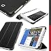 Produktbild igadgitz Schwarz PU Ledertasche Hülle Smart Cover für Samsung Galaxy Tab 4 7.0" SM-T230 mit Multi Winkelbetrachtung Stand + Displayschutzfolie