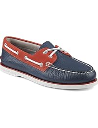 Sperry Gold A/O 2 Eye Navy/Red Mens Boat Shoes