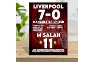 GENERIC Liverpool 7 v 0 Man utd, Liverpool Mo Salah goal record, Liverpool Klopp, Liverpool Plaque Sign