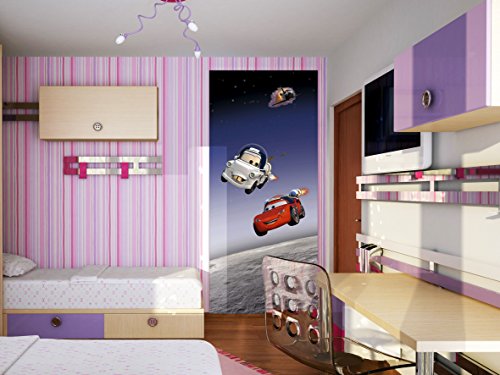 AG Design FTDv 1803 Cars Disney Weltraum, Papier Fototapete Kinderzimmer – 90×202 cm – 1 Teil, Papier, multicolor, 0,1 x 90 x 202 cm - 2