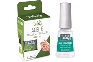 VALMY Pack Hidratación Uñas y Cutículas: Base Hidratante con Keratina + Vitamina E y Aceite Acondicionador de Cutícula, Tratamiento de Esmalte Fortalecedor y Reparador, 14 ml c/u (2 unidades)