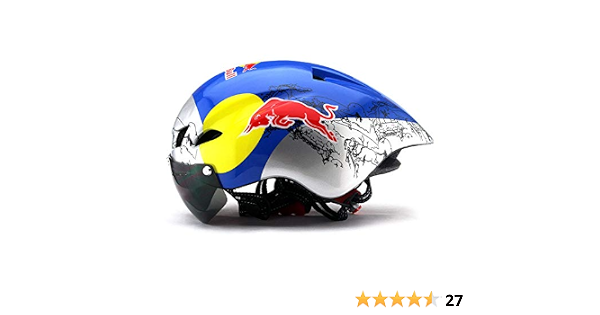 Pkfinrd Casco da Ciclismo Mountain Bike Bicicletta Occhiali da Mountain Bike  Casco Casco Pneumatico Bicicletta Bicicletta@Colore Red Bull_Taglia Unica :  Amazon.it: Sport e tempo libero