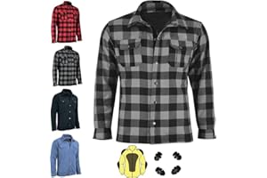 Vaster Moto Motorradhemd für Herren, hergestellt mit Kevlar-Futter, verstärkte Motorradjacke, abnehmbare Protektoren, CE (EN 17092-3:2020)