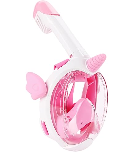 Masque De Plongée Intégral Enfant Anti-buée Tesoky - Bleu/Rose Tuba Piscine Plage