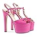 Produktbild Rex rabbit-SS Fetisch High Heel Sandalen Hohlnieten Schuhe in Übergrößen hassen High Fashion High Heels,Pink,35