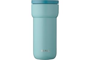 Mepal Ellipse Kubek Termiczny, Utrzymuje Ciepło Przez 4 Godziny, Zimno Przez 8 Godzin, na Podróż, do Herbaty i Kawy na Wynos, Pasuje do Wszystkich Uchwytów, 375 Ml, Ciemnozielony (Nordic Green)