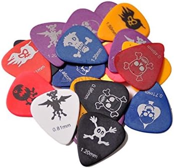 BoldGare(TM) 30Pcs AP-12D Monster Pattern Matte Celluloid Guitar Picks Plectrums Clamshell