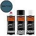 Produktbild Autolack Spraydosen Set für Kunststoff Stoßstange Gen. Motors / Hummer / Oldsmobile / Pontiac / Saturn WA7159 Smokey Mountain Blue Haftgrund Basislack Klarlack mit Weichmacher Sprühdose