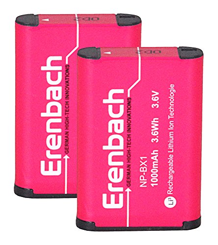 Set of 2 Replacement Batteries for Sony HDR-CX190 CX240 CX405 PJ410 Full HD Camcorder - -- Erenbach Brand Battery for...
