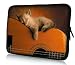 Produktbild Luxburg® Design Laptoptasche Notebooktasche Sleeve für 12 Zoll, Motiv: Katze auf Gitarre