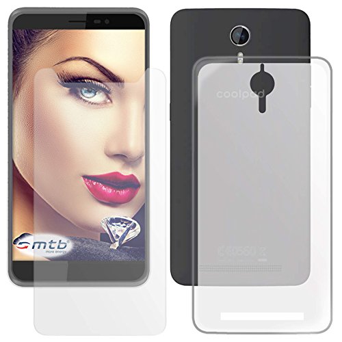 mtb More Energy   Protector de Pantalla de Vidrio   Funda para Coolpad Porto S  E570  5 0      Blanco Transparente   TPU Carcasa