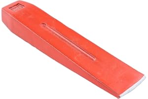 GERMANIA QUALITÄTSWERKZEUGE Germania Splitting Wedge for Wood, 1.5 kg, Made of Steel, Red, Adjustment Wedge for Splitting Firewood