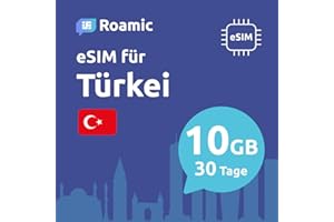 Roamic eSIM Turquía para Viajeros - eSIM para Turquía - Datos Móviles en 5G/4G y Conexión de Alta Velocidad (10GB - 30 Días)