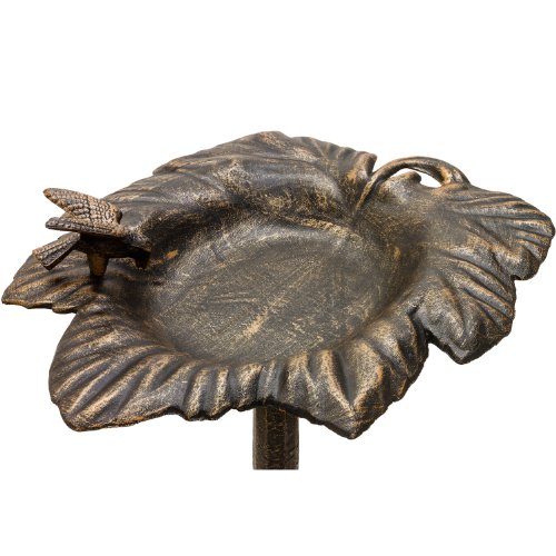 Dekorative Vogeltränke aus massivem Gusseisen, Farbe bronze, Höhe 80cm, Gewicht 11kg, Durchmesser 48cm - 6