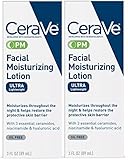 cerave sa lotion for rough and bumpy skin for face  CeraVe Moisturizing Facial Lotion PM, 3 Ounce - 2 Pack by CeraVe