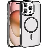 Zore Apple ile uyumlu iPhone 16 Pro Kılıf Wireless Şarj &Ouml;zellikli Zore Krom M-safe Silikon Kapak Siyah