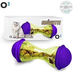 O³ Jouet Croquette Chat - Version 2018 - Laisser votre compagnon s'amuser à attraper ses croquettes