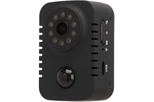 ESTINK Rejestrator Wideo Mini Body Camera, Kamera z Tylnym Klipsem 1080 P, z Noktowizorem, Obsługa Nagrywania Wideo PIR, Obiektyw Szerokokątny 120 Stopni, Może Być Używany Przez 8 Godzin, Obsługa Karty Pamię