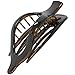 Ebuni | Wide Comb French Beak Hair Clip with Teeth - Tortoiseshell (Brown)
