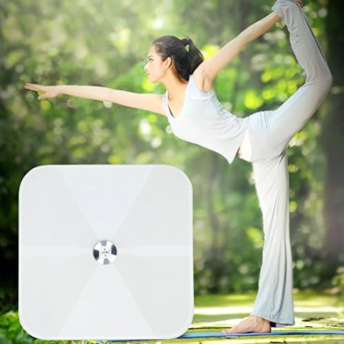 TYCN WIFI Premium Smart Scale Large Digital Backlit LCD Digital Weight Scale Bathroom Scale Smart Wireless Body Fat Scale With IOS and Android App To Body Weight, Bone Weight, Water, Muscle, Body Fat, BMI, Basal Metabolism Accurate Measurements (WIFI White)