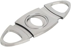 Stainless Steel Double Blade Cigar Cutter Scissors Handle Portable Tool -Mz2882