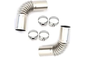 ROSOJODG Silber Edelstahl Air Diesel Standheizung Auspuffrohr Rohrbogen Verbinder für Diesel Boot Heizung 13cm Auspuffrohre und Spitzen Ersatzteile (24mm)
