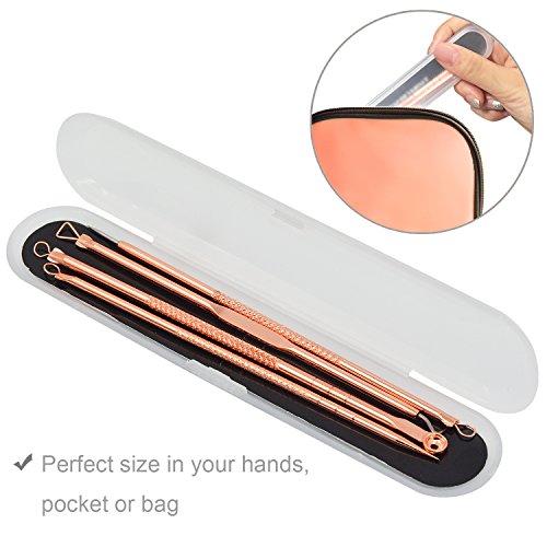 Mitesserentferner, Becoyou 4 Stücke Komedonenquetscher Set aus Edelstahl Pickel Extraktor Professionell Gesundheit Behandlung für Pickel Whiteheads Akne Extraktoren - 5