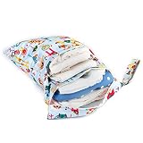 Baby Wasserdichtem Reißverschluss Wiederverwendbare Stoff Wickeltasche Snap Tote Bunte Tiere Muster - 9
