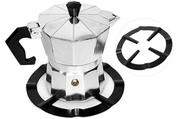 Gasringreducerare, Gasspis Brännargaller Rostfritt Järn Moka Grythållare Stativ Brännare Wok Ringadapter för Espressomaskin, 5,2 X 5,2 X 0,1 Tum