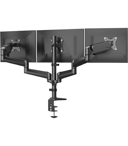 Ewent EW1512 Dual-Monitor-Halterung – Für 2 Bildschirme Bis 27 Zoll, Höhenverstellbar, VESA 75/100