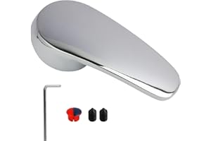 eModwey Maniglia universale monoleva da 40 mm per rubinetti in argento, con vite, adatta per acqua calda e fredda, per rubinetti da cucina e bagno, ricambio di facile installazione