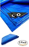 Melchioni Cubierta impermeable con ojales multiusos 2 X 2 metros Azul reforzado con ojales de metal - Paquete de 2 unidades - 380039004 